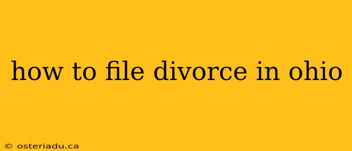 how to file divorce in ohio