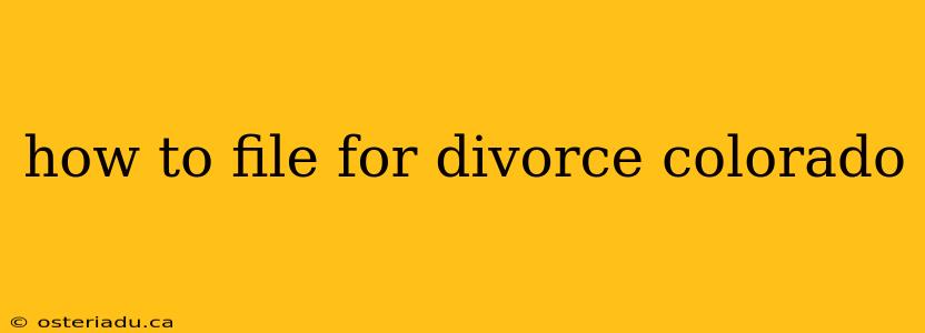 how to file for divorce colorado