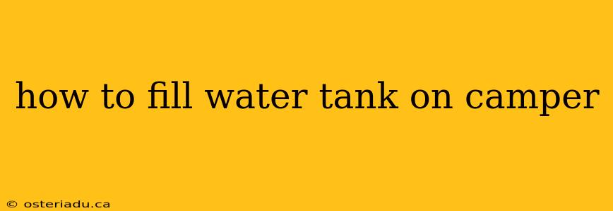 how to fill water tank on camper