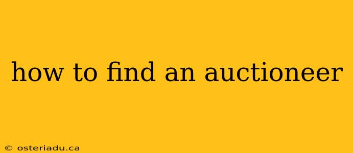 how to find an auctioneer