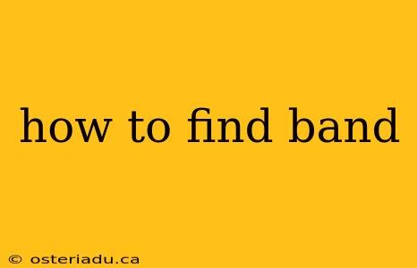 how to find band