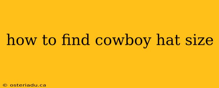 how to find cowboy hat size