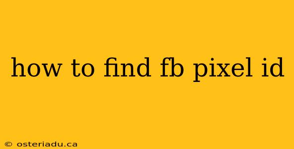 how to find fb pixel id