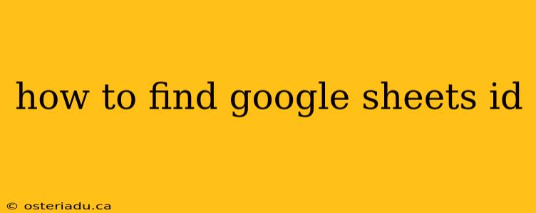 how to find google sheets id