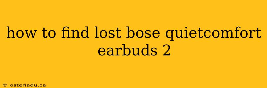 how to find lost bose quietcomfort earbuds 2