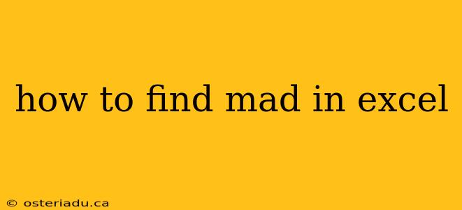 how to find mad in excel