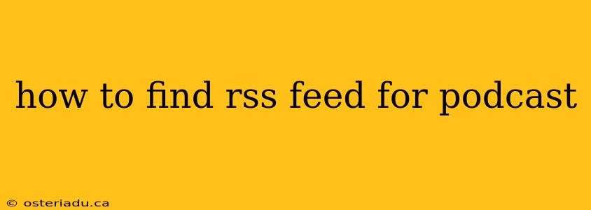 how to find rss feed for podcast