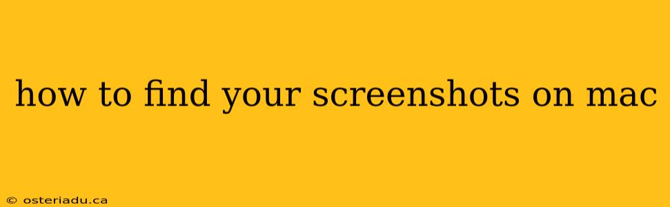 how to find your screenshots on mac