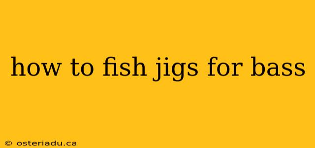 how to fish jigs for bass