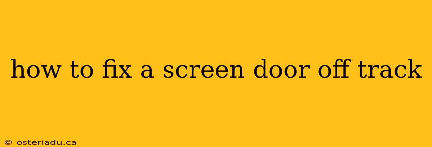 how to fix a screen door off track