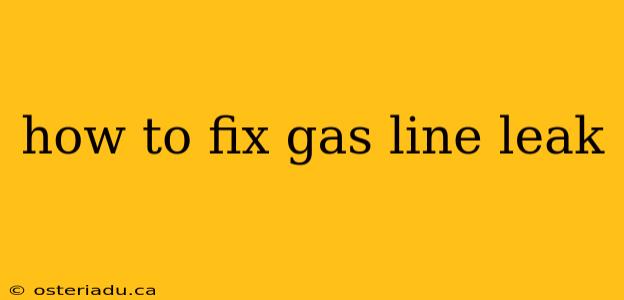 how to fix gas line leak