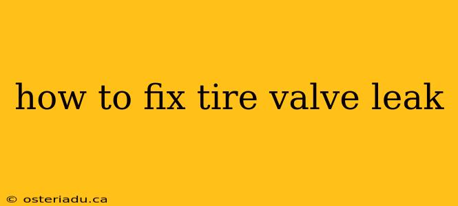 how to fix tire valve leak