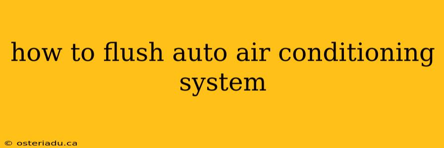 how to flush auto air conditioning system