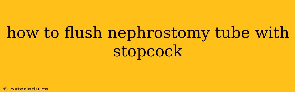 how to flush nephrostomy tube with stopcock