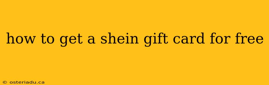 how to get a shein gift card for free