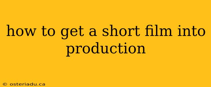 how to get a short film into production