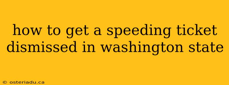 how to get a speeding ticket dismissed in washington state