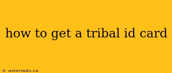 how to get a tribal id card