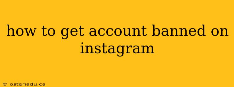 how to get account banned on instagram