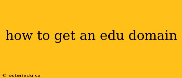 how to get an edu domain