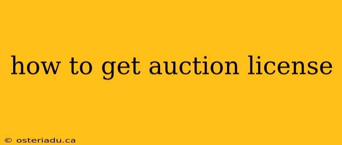 how to get auction license