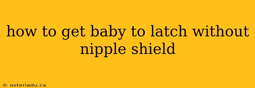 how to get baby to latch without nipple shield