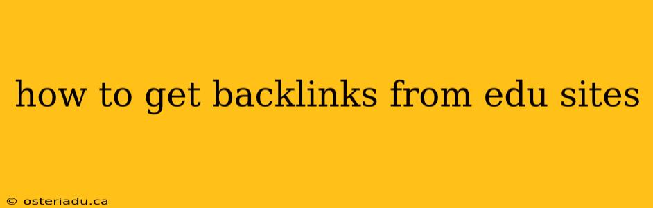 how to get backlinks from edu sites