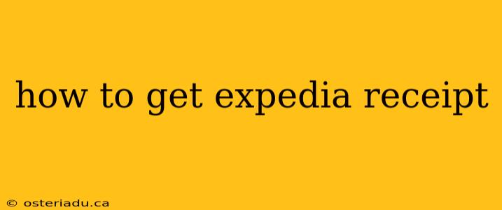 how to get expedia receipt