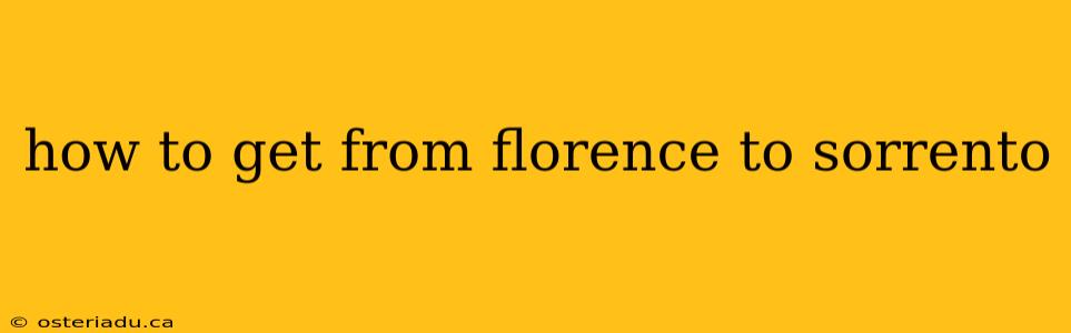 how to get from florence to sorrento