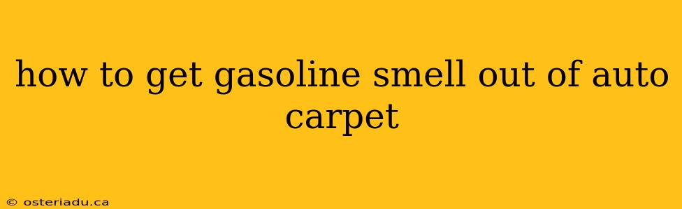 how to get gasoline smell out of auto carpet