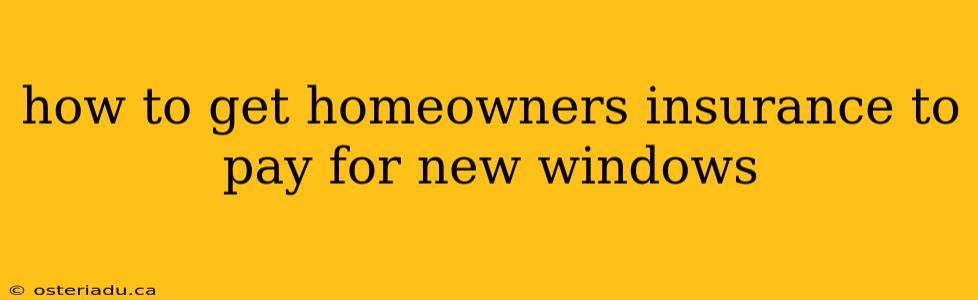 how to get homeowners insurance to pay for new windows