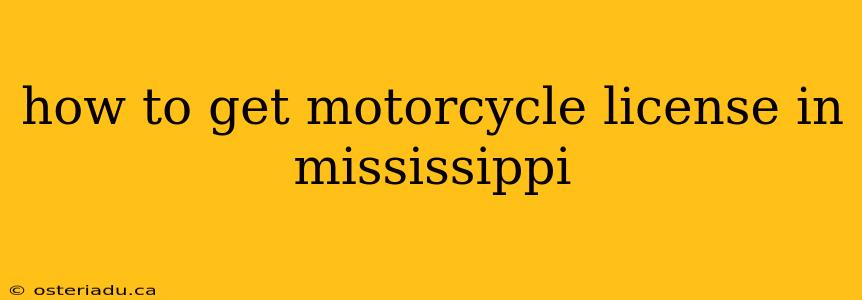 how to get motorcycle license in mississippi