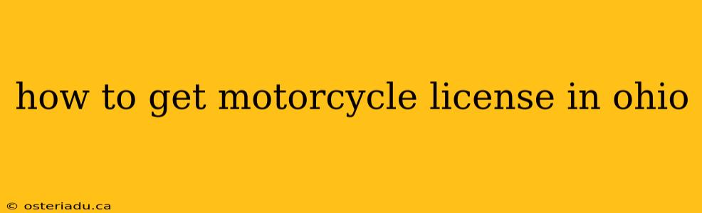 how to get motorcycle license in ohio