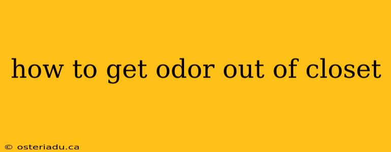 how to get odor out of closet