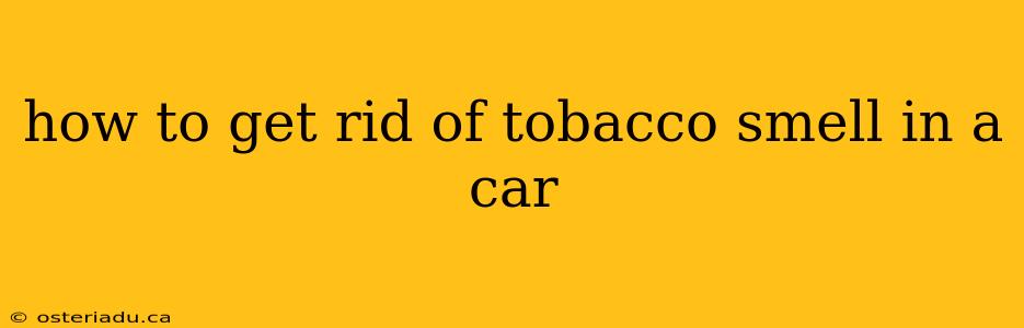 how to get rid of tobacco smell in a car