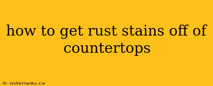 how to get rust stains off of countertops