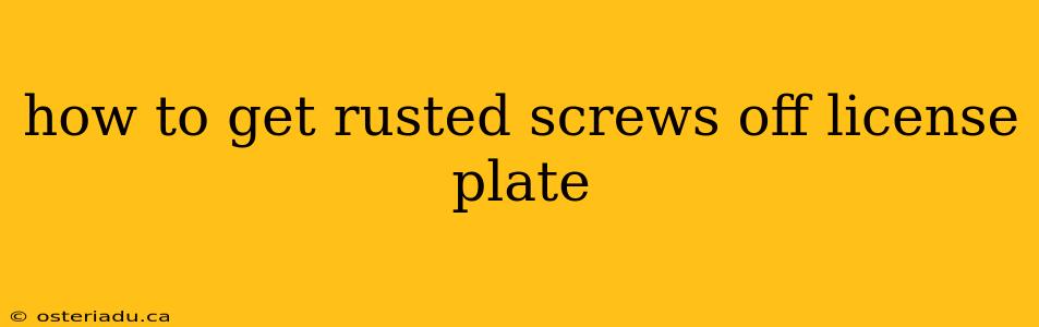 how to get rusted screws off license plate