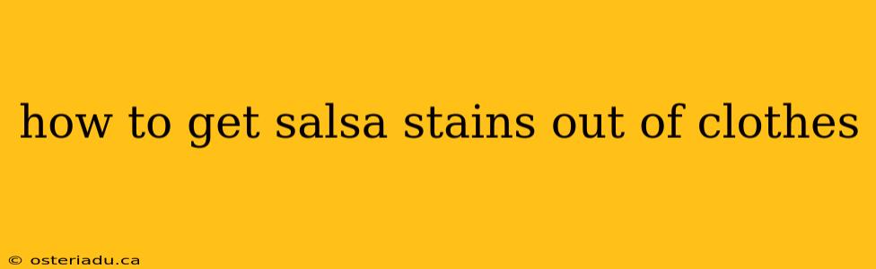 how to get salsa stains out of clothes