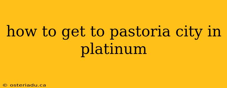 how to get to pastoria city in platinum