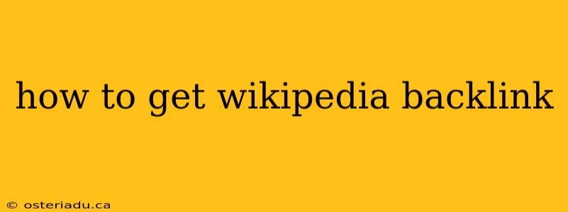 how to get wikipedia backlink