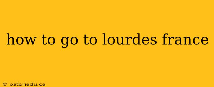 how to go to lourdes france