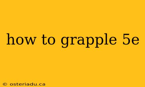 how to grapple 5e