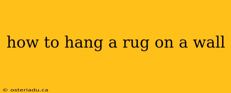 how to hang a rug on a wall