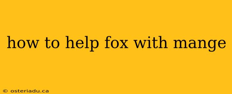 how to help fox with mange