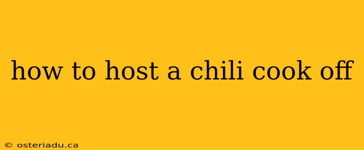 how to host a chili cook off