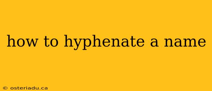 how to hyphenate a name