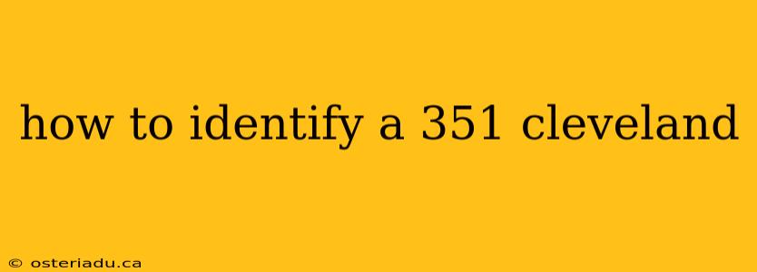 how to identify a 351 cleveland