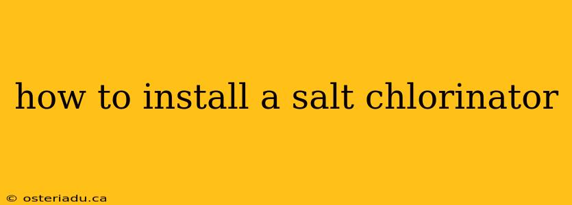 how to install a salt chlorinator