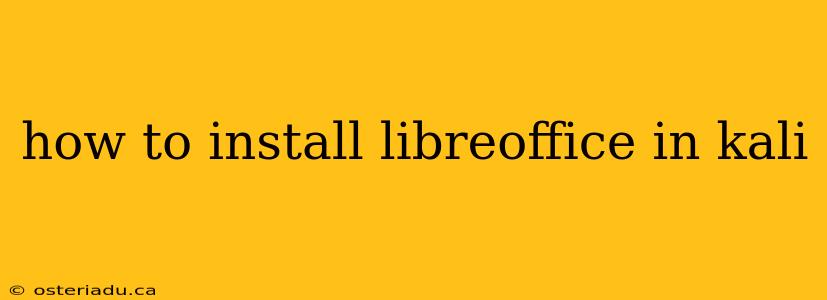 how to install libreoffice in kali