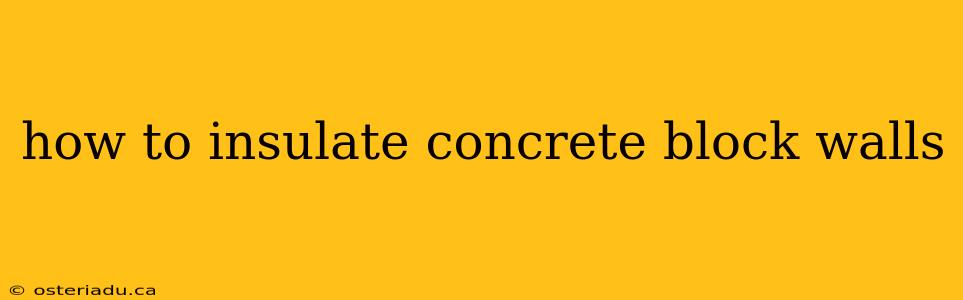 how to insulate concrete block walls